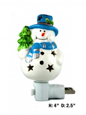 Porcelain Snowman Night light with Gift Box 